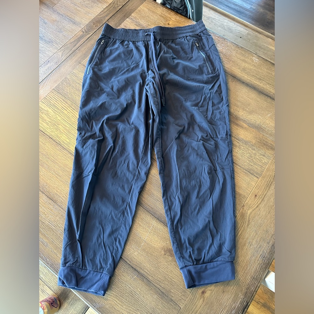 Ladies Large Athleta Trekkie North Navy Blue Pants Joggers